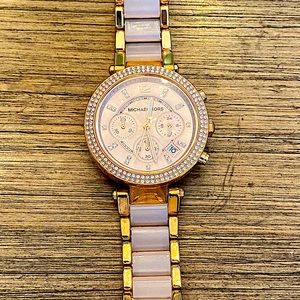 Michael Kors Rose Gold & Pink Watch **No Scratches Or Wear**